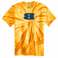 A Beloit College yellow tie dye t-shirt.